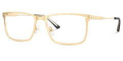 Gold Rectangle Frames With Adjustable Nose Pads