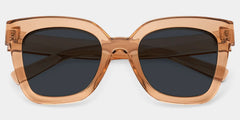 Square Malcolm Sunglasses with Beige Frames