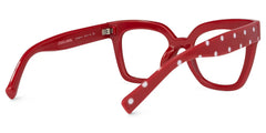 Malcolm Square Red Polka Dot Frame Gglasses | Zeelool