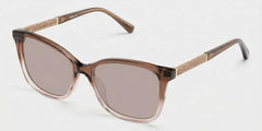 Finnian Square Clear Brown Glasses Frames with Glitter Fabric | ZEELOOL
