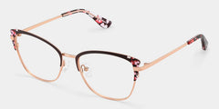 Mariana Brown Frame Glasses with Rectangle Frame Online | ZEELOOL