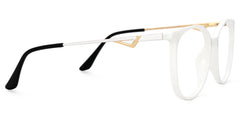 Chanty Round White Thin Frame Glasses | Zeelool Optical