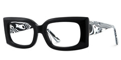 Orduno Black Rectangle Shape Eyeglasses | Zeelool