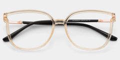 Annalisa Square Beige Thin Frame Glasses | Zeelool
