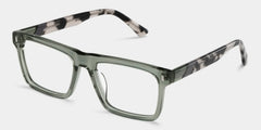 Rectangle Gray Green Eyeglasses- Henry Acetate Frame Glasses