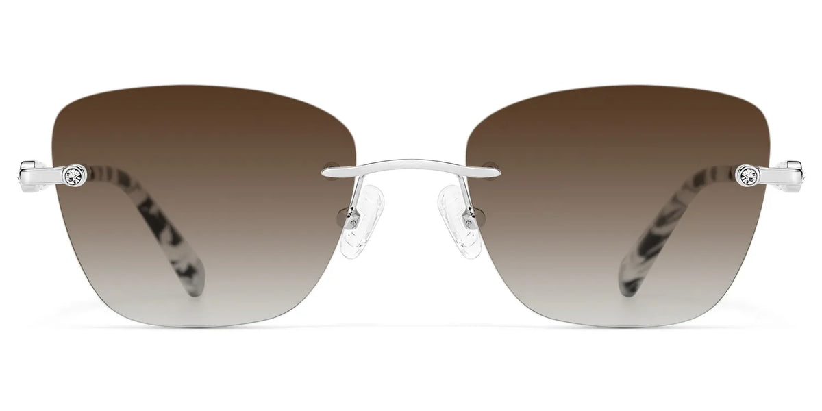 Rectangle Silver Eyeglasses- Seth Metal Frame Glasses