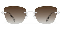 Rectangle Silver Eyeglasses- Seth Metal Frame Glasses