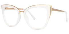 Ruiz Cateye White Glasses | Zeelool Glasses