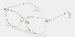 Eve Rectangle Thick Frame Glasses with Clear Color | ZEELOOL