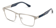 Jasper Eyeglasses in Browline Silver Frame | Zeelool