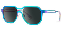 Men's Geometric Sunglasses in an Iridescent Color