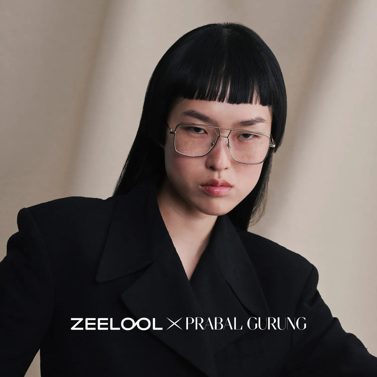 Debbie Silver Metal Frame Aviator Glasses | ZEELOOL x Prabal Gurun
