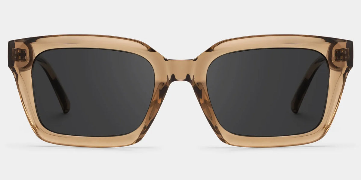Grover Rectangle Sunglasses and Beige Color Frames