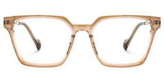 Mabel Eyeglasses in Square Beige Frame | Zeelool
