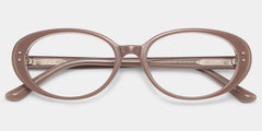 Lennon Brown Oval Glasses | 80s Retro Athleisure