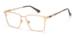 Finn Eyeglasses in Rectangle Gold Frame | Zeelool