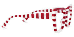 Pavia Butterfly Red Striped Frame Glasses for Women
