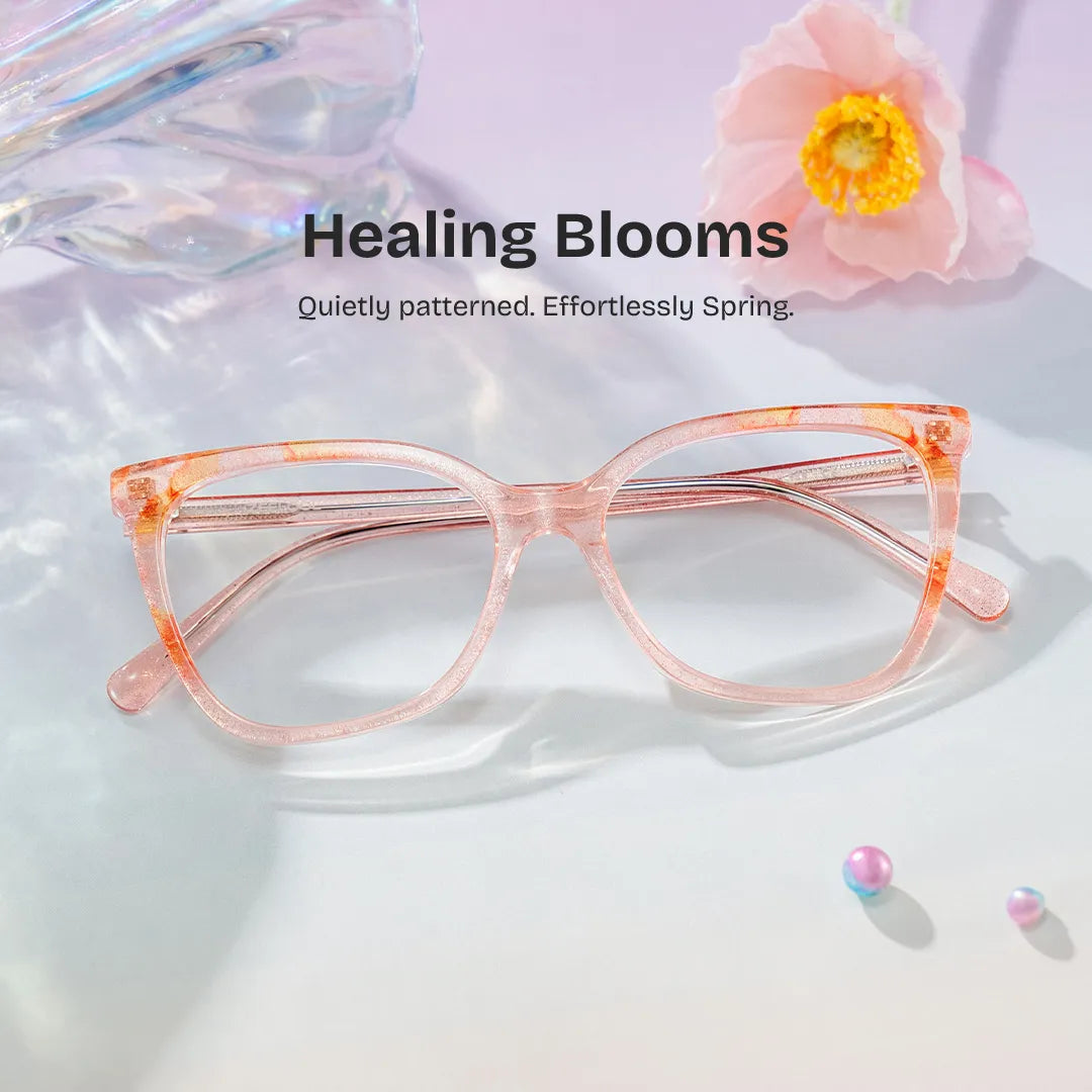 Jolie Pink Butterfly Gradient Frame Glasses | ZEELOOL