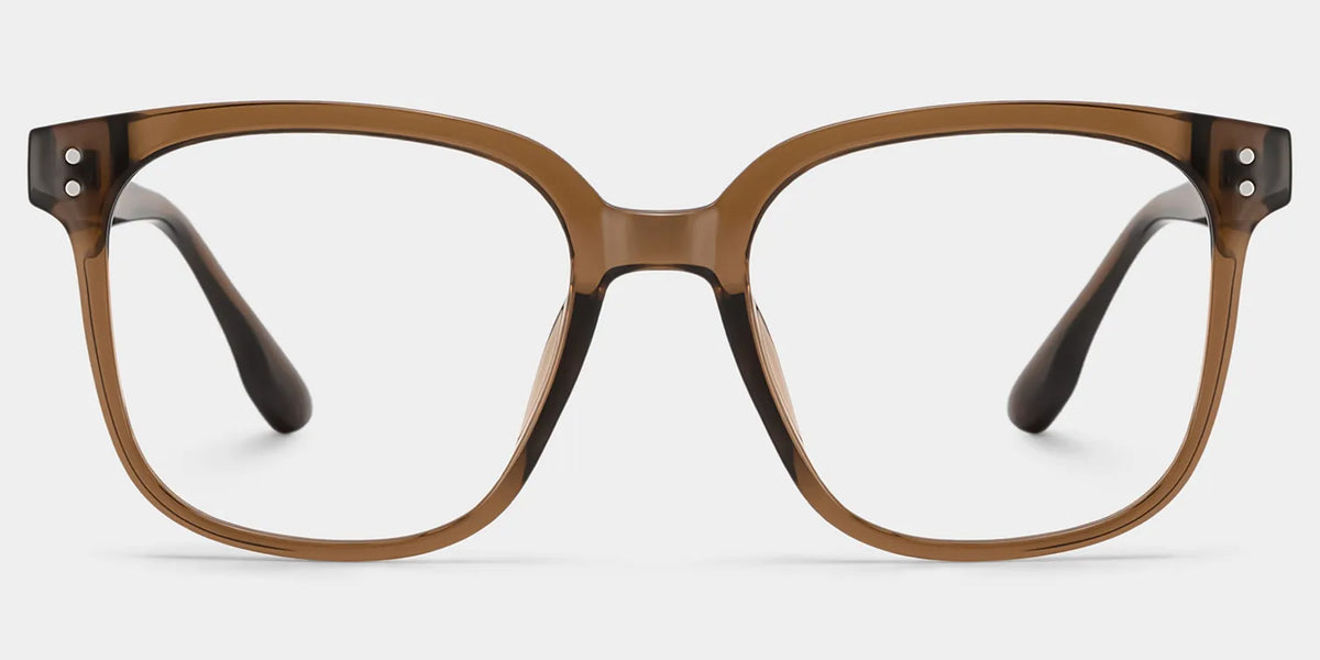 Oglesby Square Blue Light Blocking Glasses Brown Frame | Zeelool