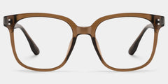 Oglesby Square Blue Light Blocking Glasses Brown Frame | Zeelool