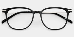 Florence Matte Black Rectangle Glasses with Lightest TR frame | ZEELOOL