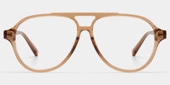 Drew Tan Clear Brown Aviator Glasses for the Female | ZEELOOL