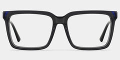 Rectangle Dark Gray Eyeglasses- Troy Acetate Frame Glasses