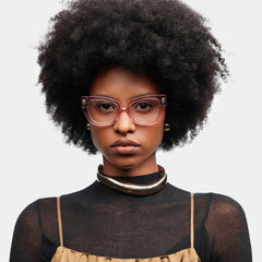 Skylar Clear Pink Frame Glasses with Butterfly Frame Online | ZEELOOL