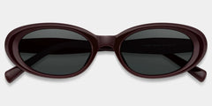 Zion purple Frame Polarized Sunglasses with oval Style Online | ZEELOOL