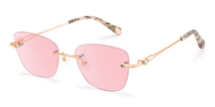 Rectangle Rose Gold Eyeglasses- Seth Metal Frame Glasses