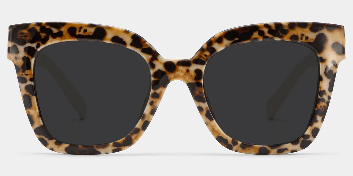 Malcolm Large Havana Sunglasses Frames With White Arms | Zeelool