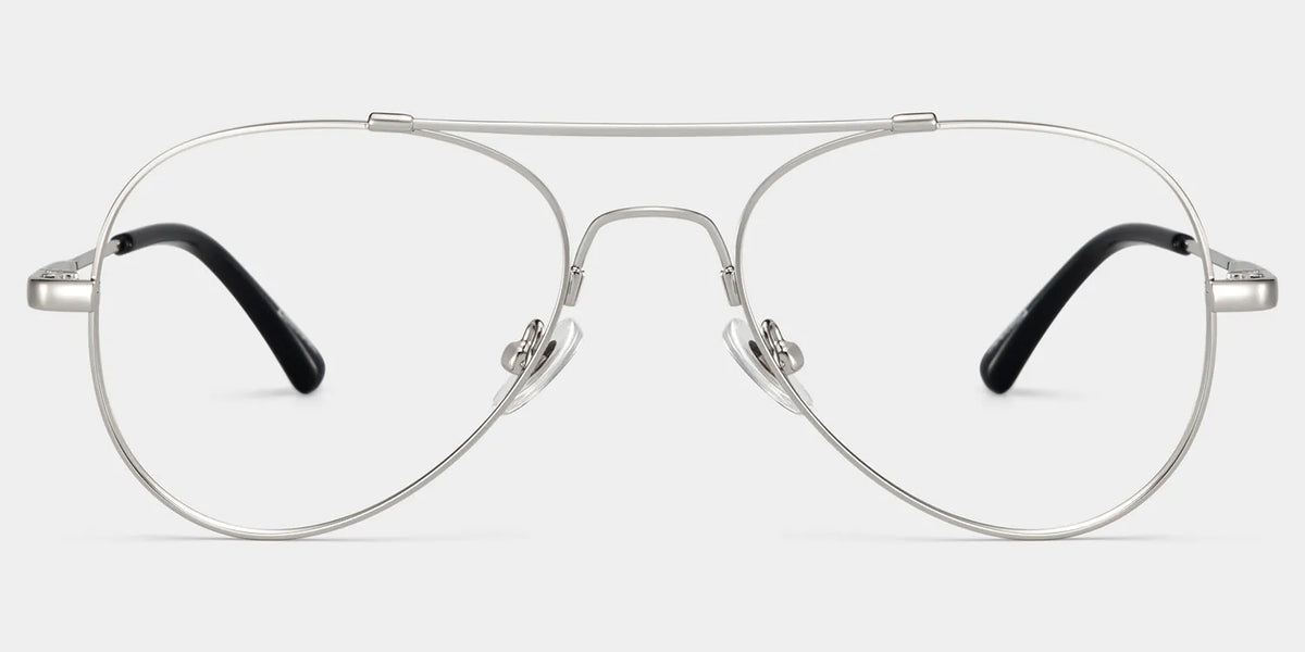 Aviator Silver Glasses | Zeelool Glasses