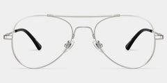 Aviator Silver Glasses | Zeelool Glasses