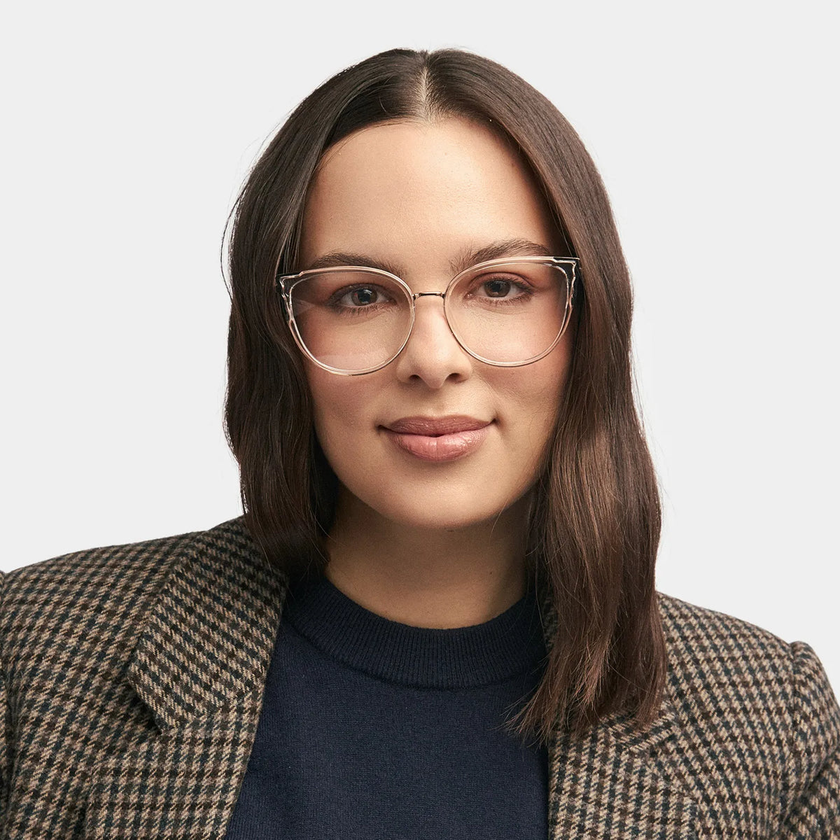 Estrada Cateye Black-Clear Eyeglasses and Glasses Frames