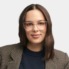 Estrada Cateye Black-Clear Eyeglasses and Glasses Frames