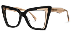 Brooklyn Cateye Black-Brown Eyeglasses and Glasses Frames