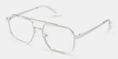 Autumn silver aviator glasses Frame Glasses Online | ZEELOOL