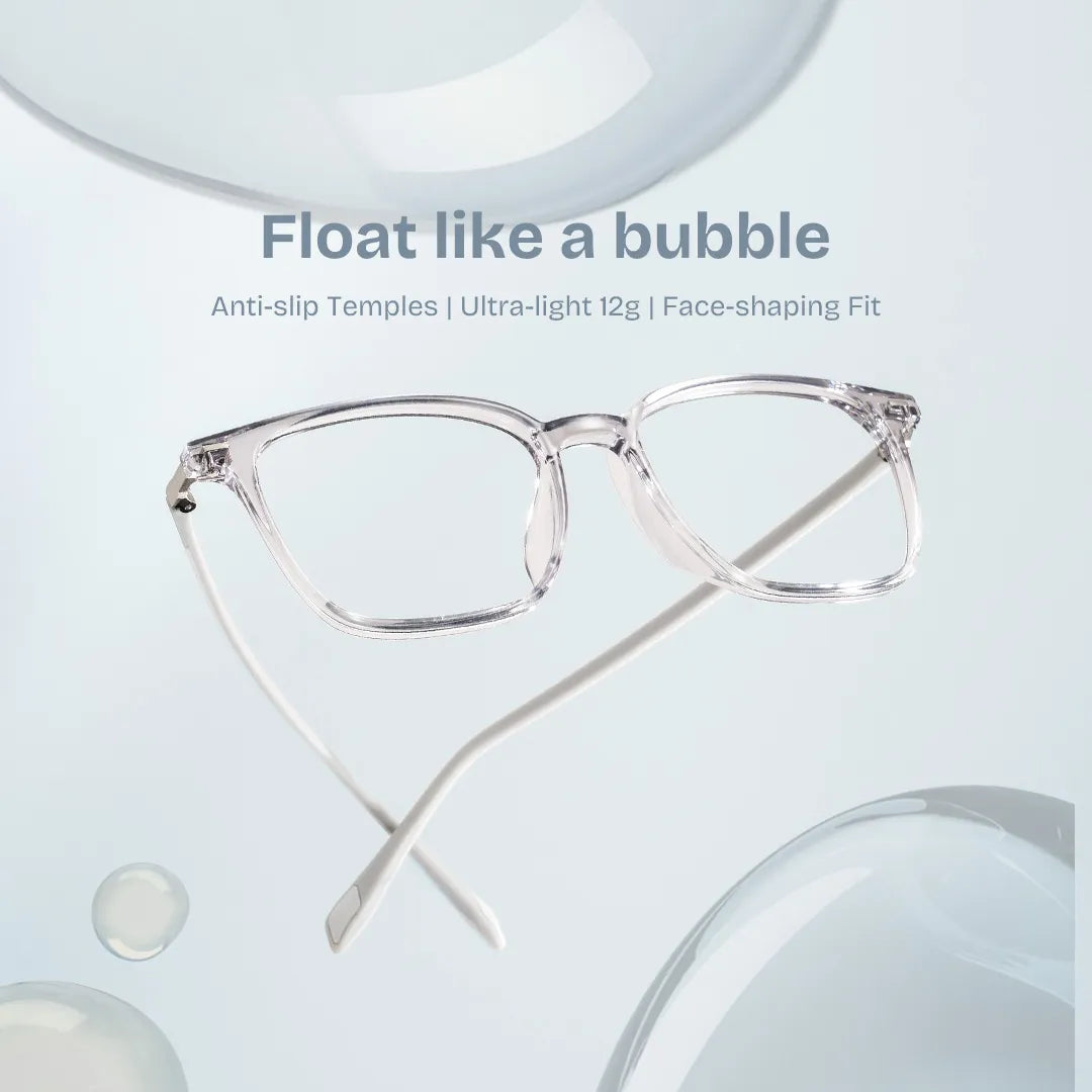 Charles Grey Square Frame Glasses for Women and Men | ZEELOOL