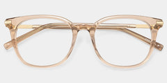 Square Beige Eyeglasses- Vilmarie Acetate Frame Glasses