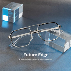 Autumn silver aviator glasses Frame Glasses Online | ZEELOOL