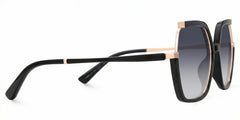 Alexia Mixed-Materials Square Black Frame Glasses | Zeelool