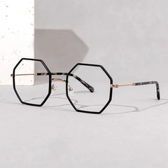 Geometric Griffith Black Frame Glasses for Sale | Zeelool