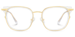 Cameron Eyeglasses in Square Clear-gold Frame | Zeelool