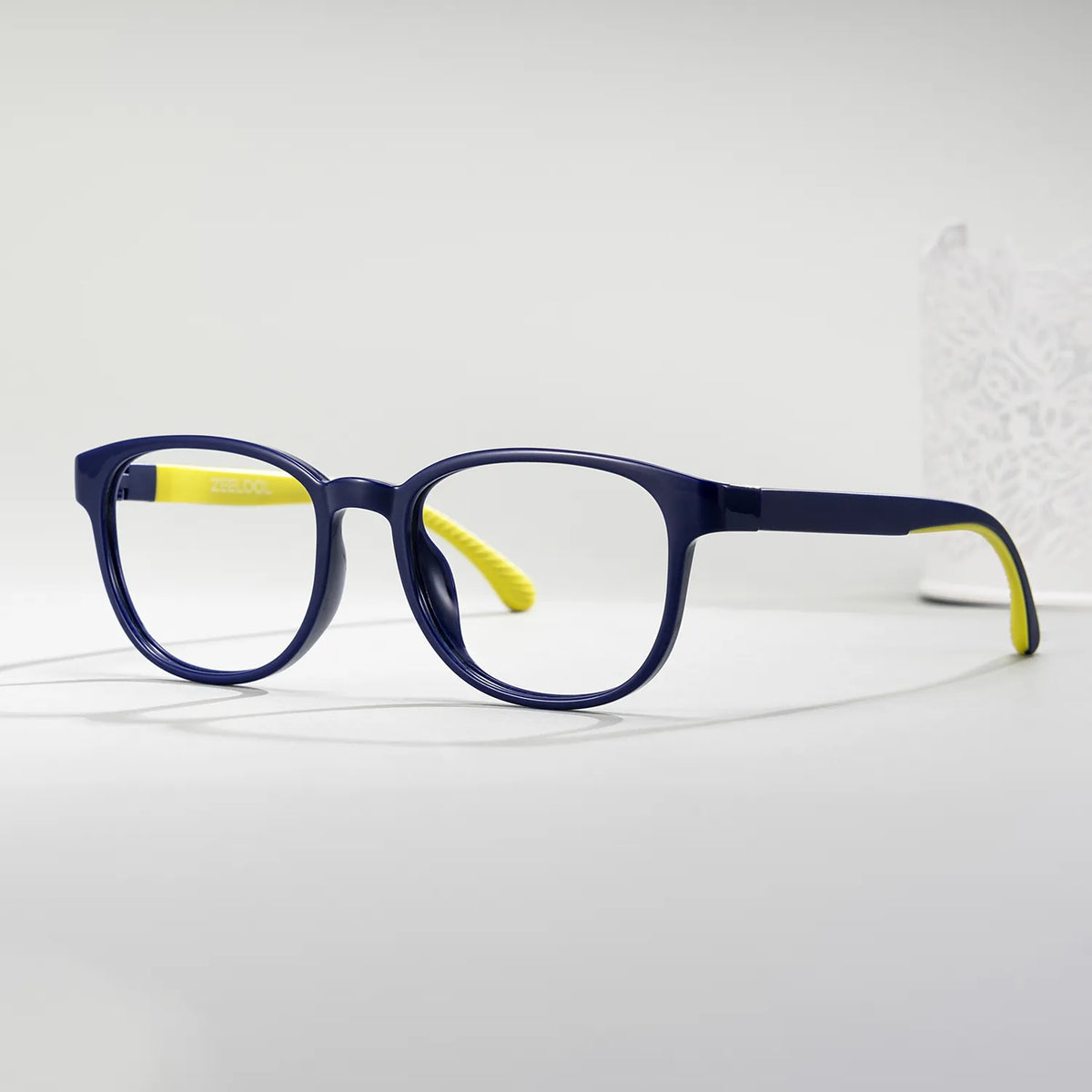 Dale Round Black Yellow Frame Eyeglasses for Pre-tweens