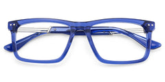 Emerson Eyeglasses in Rectangle Blue Frame | Zeelool