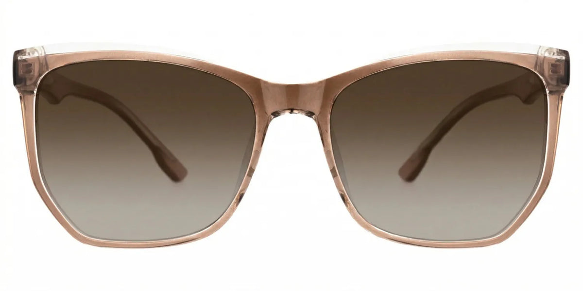 Libby Geometric Brown Thin Frame Glasses | Zeelool