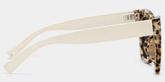 Malcolm Large Havana Sunglasses Frames With White Arms | Zeelool