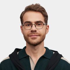 Jameson Blue Frame Prescription Glasses with Geometric Shape | ZEELOOL