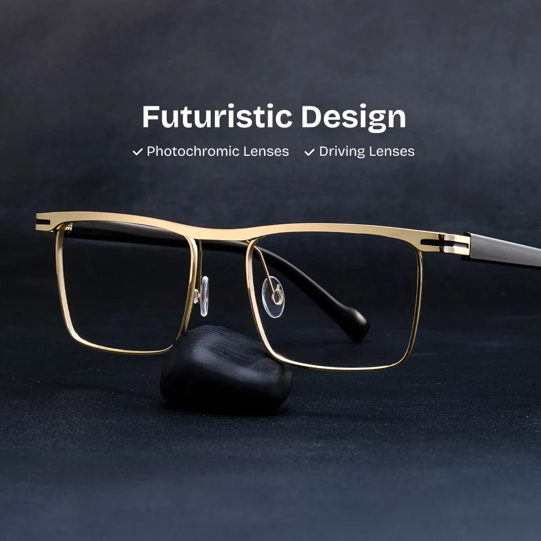 Vintage Metal Glasses With Browline Shape