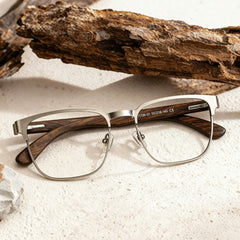 Luke silver browline glasses Online | ZEELOOL